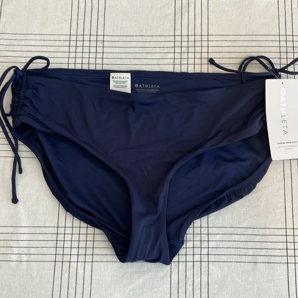 Navy Athleta Cinch Full Bottom Swim NWT